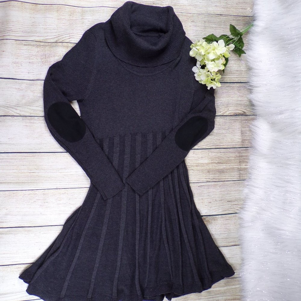 Calvin Klein Gray Turtleneck Sweater Dress